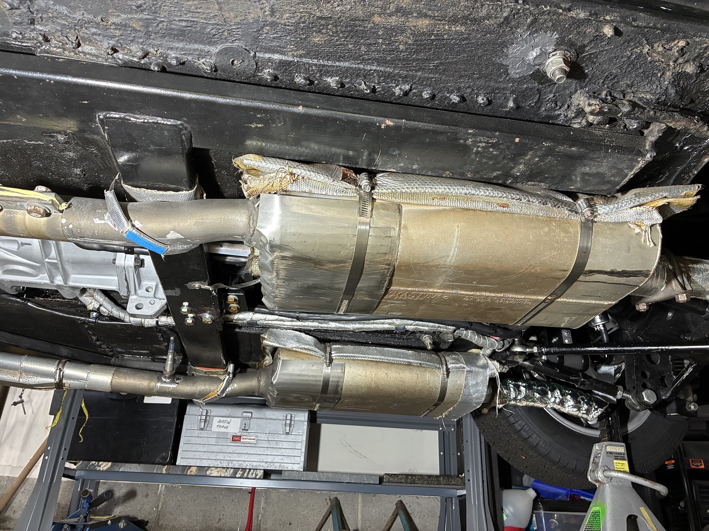 Driver side header close-up.